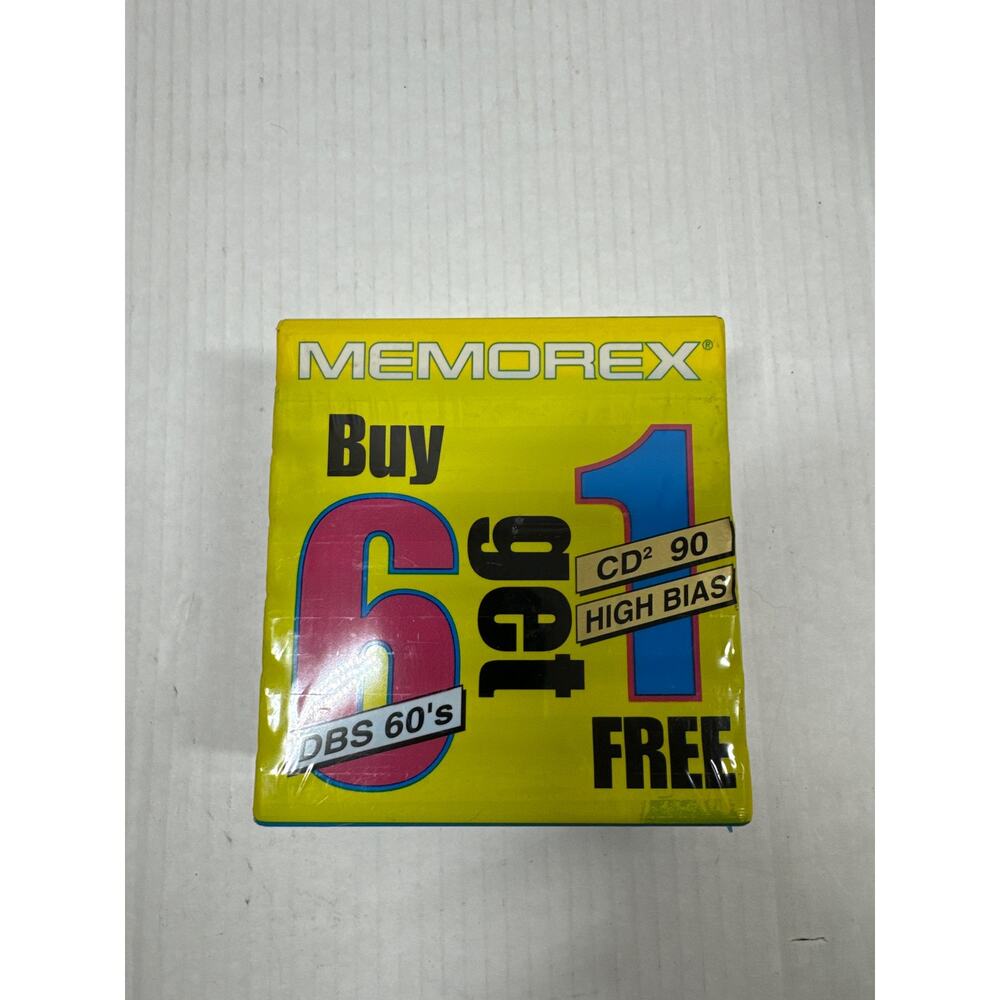 Memorex DBS Normal Bias 60 Minutes Buy 6 Get 1  Sealed Cassette‎ Tapes